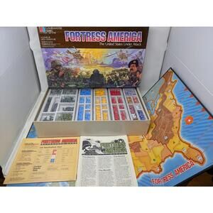 Vintage 1986 Fortress America Board Game Milton Bradley Gamemaster War Strategy